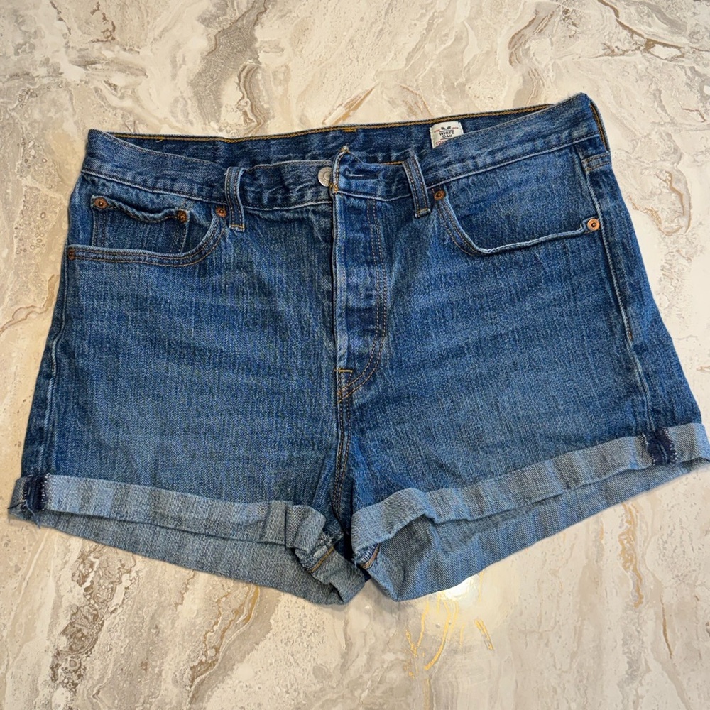 Levi's Dark Blue Jean Shorts